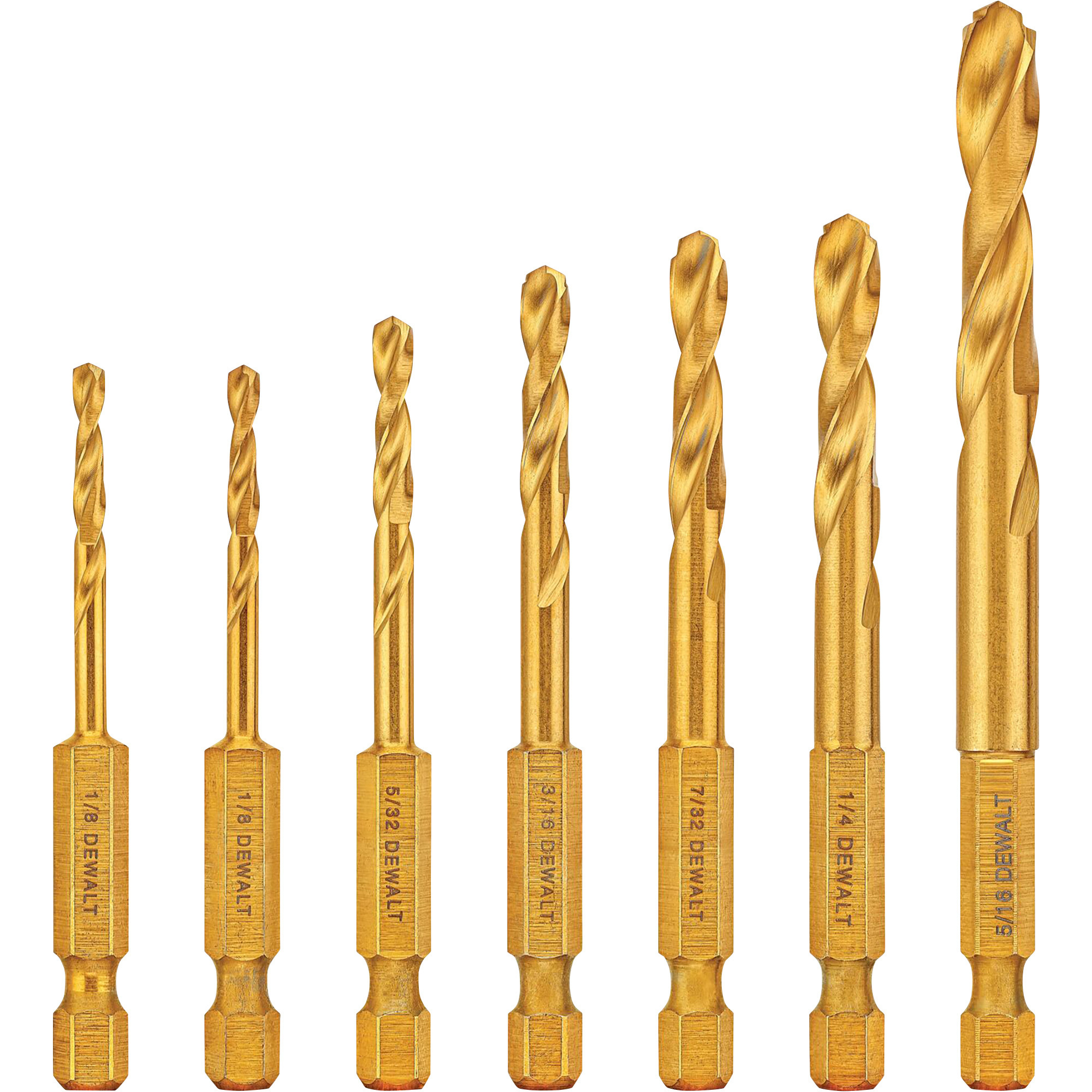 DEWALT Impact Ready Titanium Drill Bit Set, 7-Pc., Model# DD5157